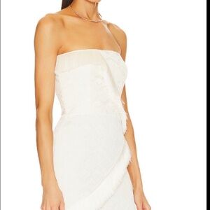 Elegant White Ruffled Dress